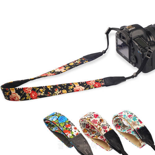 NEW 1pcs Camera Shoulder Strap Neck Belt Vintage Chinese Flower Style Durable Cotton Universal Straps for Nikon DSLR Strap