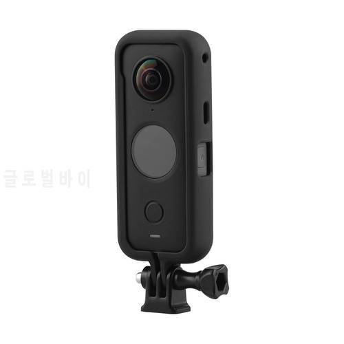Protection Frame for Insta360 One X2 Cameras Expansion Frame Anti-vibration with Cold Shoe Camera Vertical Cage Holder Adapter