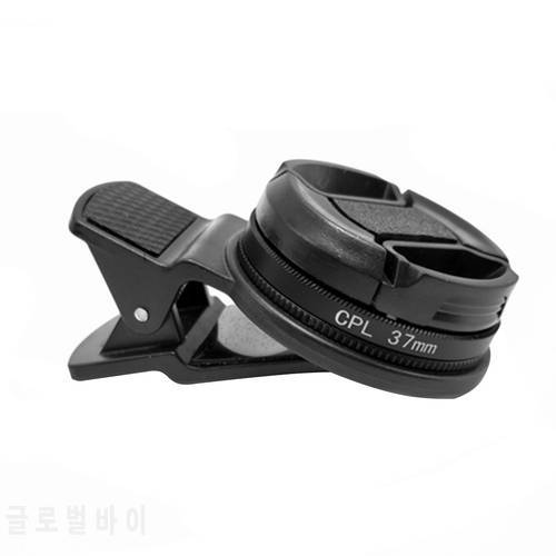37MM CPL Lens With Clip Portable Circular Phone Accessories Polarizer Camera Black Filter Professional Universal Wide Angle Lens