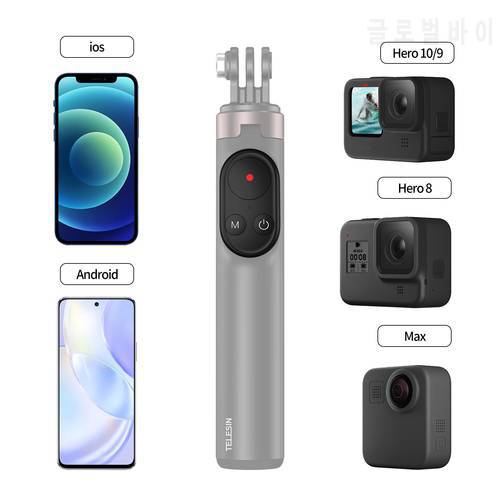 TELESIN Wireless Bluetooth Remote Control Monopod Tripod For GoPro Hero 10 9 8 Apple IPhone 13 pro Max Mobile all Phone