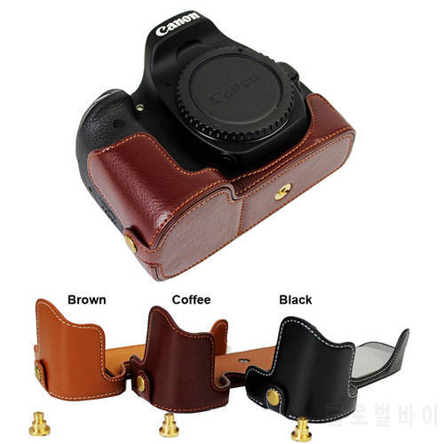 Real Genuine Leather case camera bag For Canon 5D3 5D4 5DSR 5D Mark III 5DIV 5DIII portable shell With Battery Opening