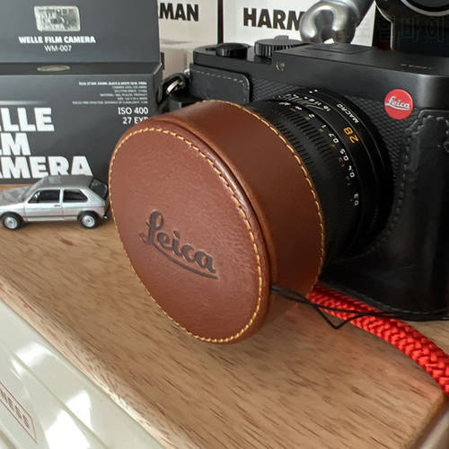 Handmade Cowhide Leica Q Typ116 QP Camera Q2 Q2M Lens Cover Leather Case Protective Cover Anti-separation Rope