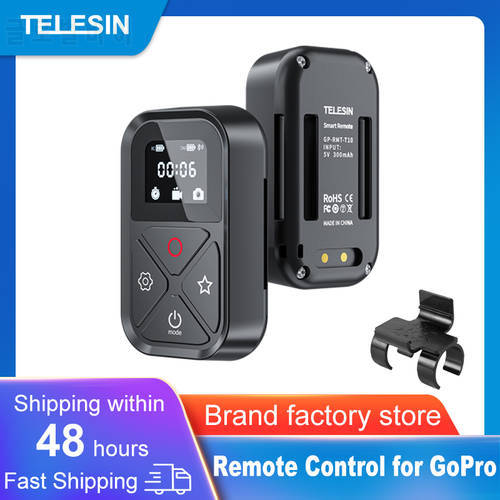TELESIN T10 Bluetooth Remote Control for GoPro Hero 11 10 9 8Max with Wrist Band 80M Wireless Smart Remote For GoPro Accessories