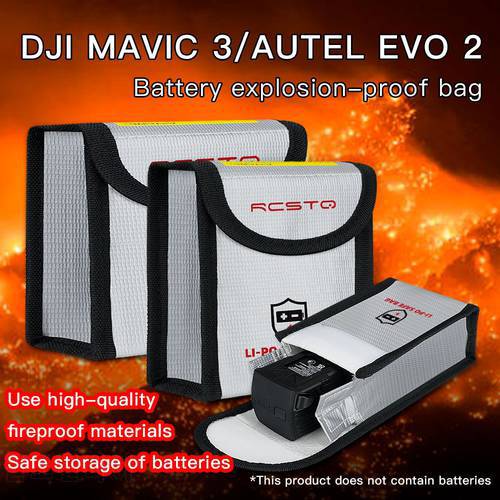 Suitable for DJI DJI MAVIC 3 battery explosion-proof bag Datong Autel EVO II protective waterproof storage bag accessories