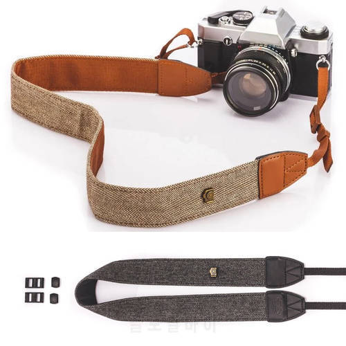 Adjustable Camera Shoulder Neck Strap Cotton Leather Belt For Nikon Sony Alpha III ZV1 DSLR SLR Cameras Strap Accessories
