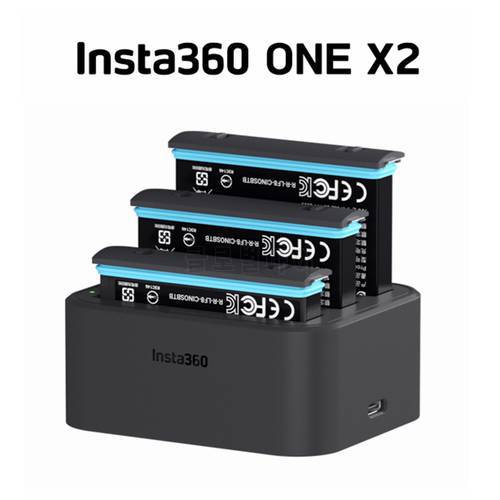 Insta360 Original ONE X2 1630mAh /1420mAh Battery / 3 Slots Charger Charge Hub For Insta 360 Power Accessories