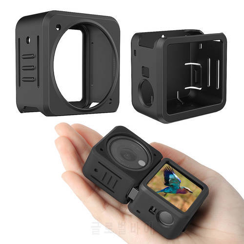 Dual-screen / Power Version Silicone Case for DJI Action 2 Camera Protecticve Anti slip Split type Cover Protection Frame Case