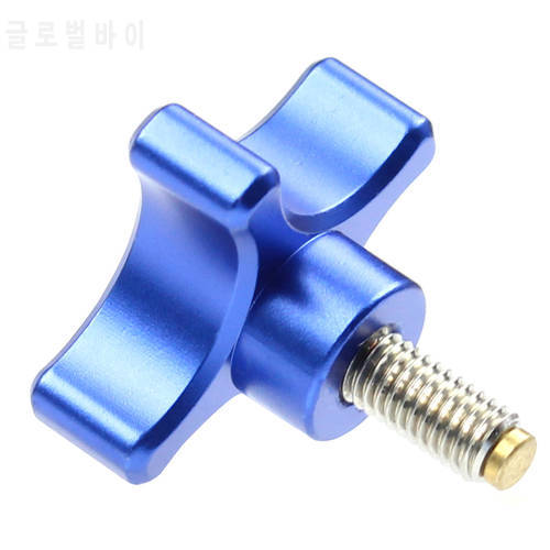 M5 M6 M8 Thread Stainless Steel & Metal Plum Hand Tighten Screw Clamping Knob Manual Handle Screw for Industry Equipment Blue