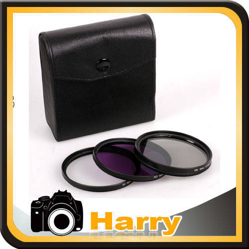 3 in1 67mm Filter kit UV FLD CPL Circular+Filter Case Bag for Camera 67mm lens filter