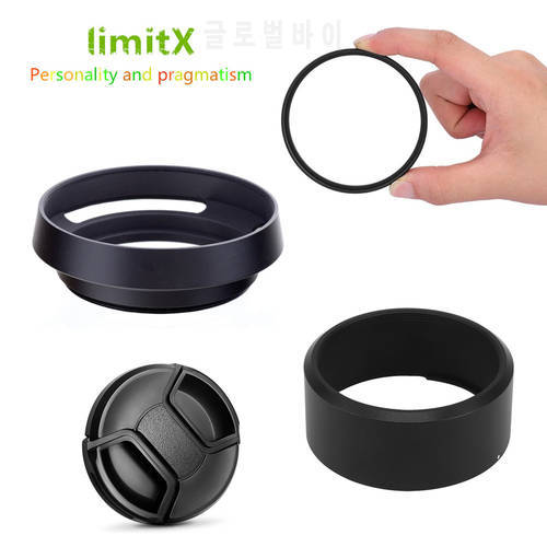 49mm UV Filter Metal Lens Hood Cap Adapter Ring Tube for Ricoh GR III IIIx GRIII GR3 GRIIIx GR3x Camera