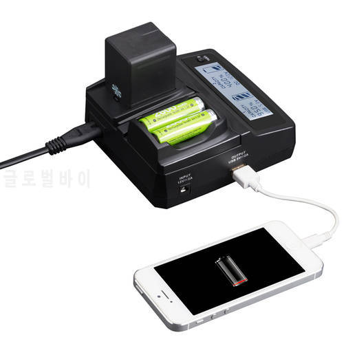 LVSUN Universal Phone+AA+Camera Car/AC DMW-BCN10 BCN10 DMW-BCN10E Charger Adapter For Panasonic Lumix DMC-LF1 Lumix LF1 With LCD