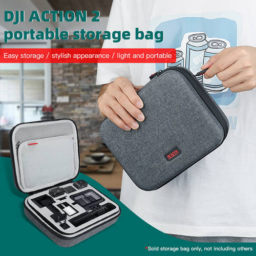 Storage Handbag for DJI Action 2 case Water-risistant Box Portable for DJI Osmo Action 2 Bag Sports Camera Accessories
