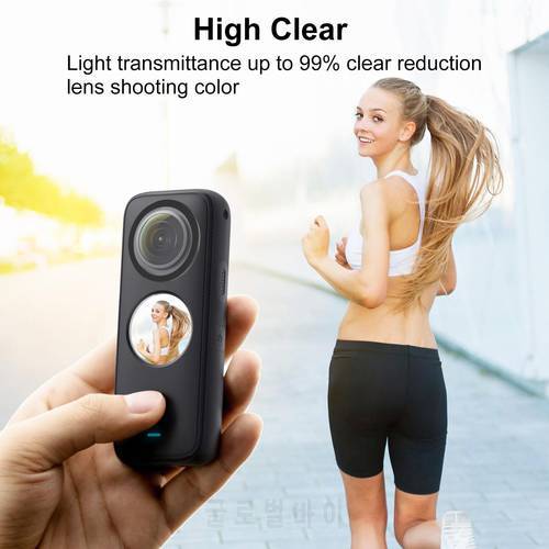 2Pcs Dual Lens Guards Black Rubber Sleeve for Insta 360 One X2 Sports Camera