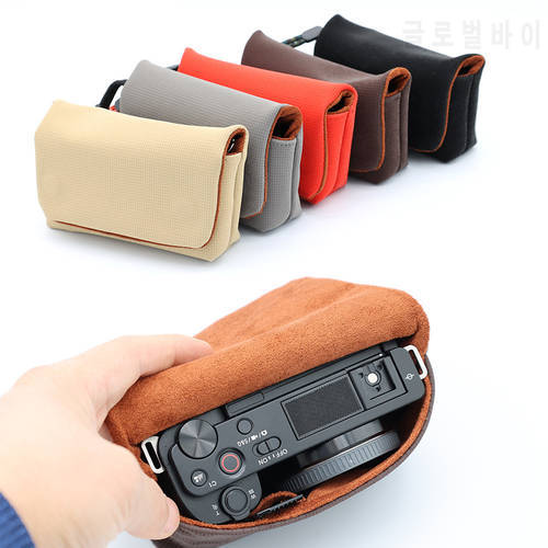 Faux Fur Soft Anti-tradition Camera Bag Clutch Handbag Case Pouch Sleeve Protector for Canon Nikon Sony Fujifilm Phone Filters