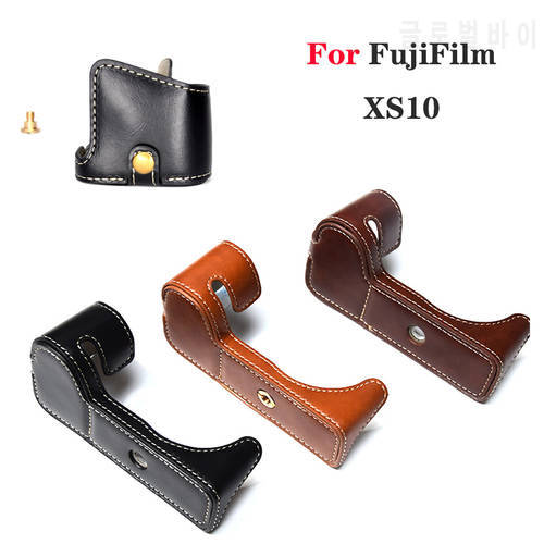 New Pu Leather Camera Case Half For FujiFilm XS10 FUJI X-S10 Half Body Camera Bag Professional bottom cover
