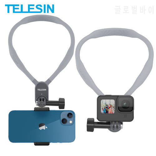 TELESIN Phone Neck Hold Mount for GoPro Hero 10 9 8 7 6 5 4 Insta360 DJI Osmo Action Magnetic Sports Camera Accessories