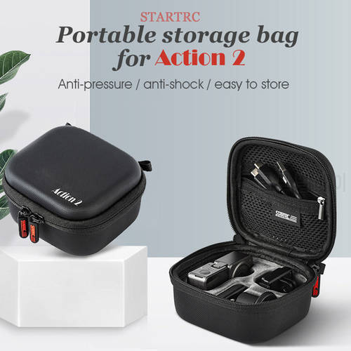 for DJI Action 2 Bag Water-risistant Box Portable Storage Bags Handbag Carrying Case Sports Camera Accessories