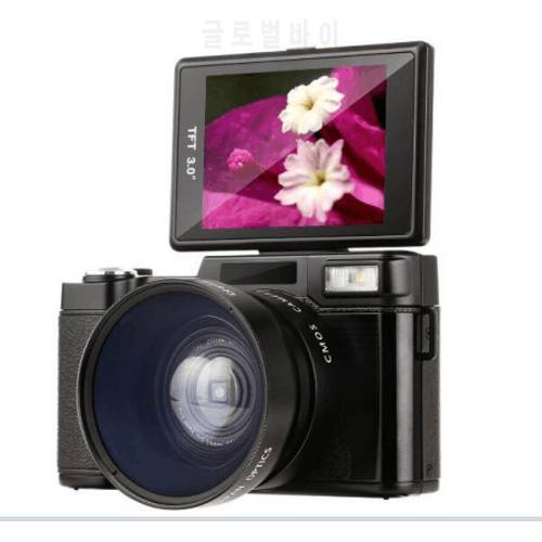 2.7K HD Half-DSLR Professional Digital Cameras With 4X Telephoto Fisheye & Wide Angle Lens Camera Macro HD Camera for Travelvlog