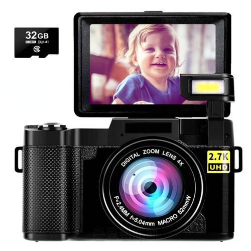 Digital Camera Video Camera 30 MP HD 2.7K with Flip HD 3.0 Screen R2S