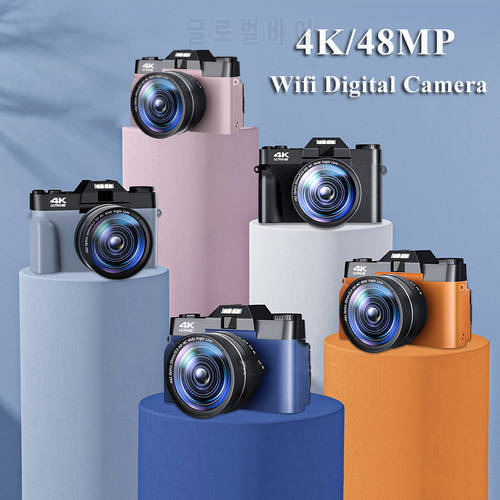 4K Digital Camera 48MP Vlogging Camcorder for YouTube WIFI Portable Handheld Digital Camera 16xZoom Time-lapse Slow Motion