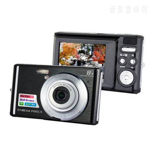 2.7 Inch Digital Camera TFT HD Screen 21MP CMOS 5.0MP Anti-shake 1080P Digital Video Camera With 8X Digital Zoom