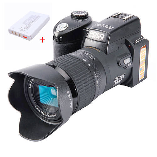 2022 HD Digital Camera POLO D7100 33MP Auto Focus Professional SLR Video Camera 24X Optical Zoom Three Lens Bag Add One Battery