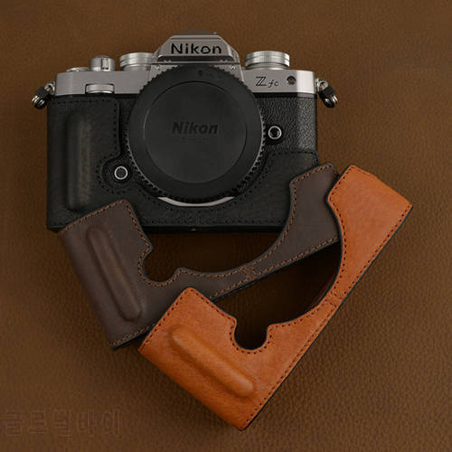 handwork Photo Camera Genuine leather cowhide Bag Body BOX Case For NIKON ZFC body Protective sleeve box base handle