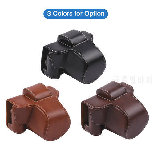 Vintage PU Leather Camera Case Protective Camera Bag with Strap Replacement for Fujifilm XT200