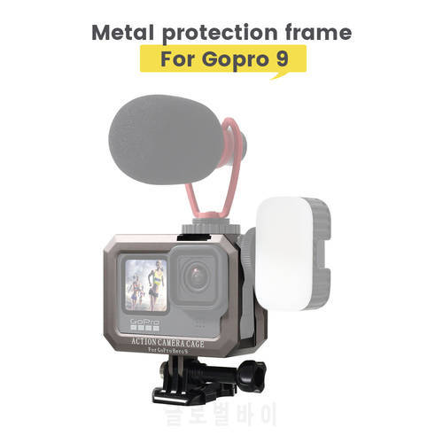Aluminum Protective Case Frame For GoPro Hero10 9 8 Protection Rabbit Cage for Go Pro 9 10 Black Action Camera Accessories