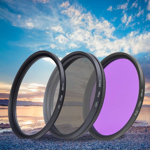 CPL FLD UV Camera Filter for Canon Eos/ Sony/ Nikon 49mm 55mm 58mm 67mm 77mm Filter Camera UV with Storage Bag