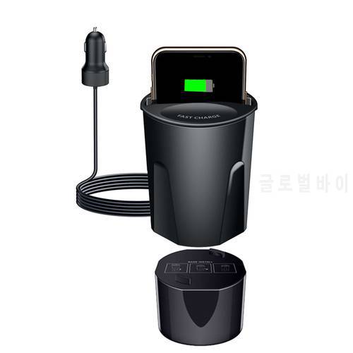 Fast Wireless Car Charger Cup for Samsung S10/S9/S8/Note10 10W Qi Wireless Charging Car Cup for IPhone 11Pro/Xs Max/Xr/8
