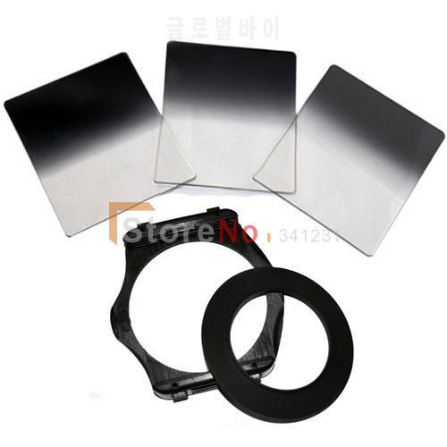 100% New Camera accessories 72mm Adapter Ring + Filter Holder + Gradual ND2+ND4+ND8 Grey Filter Fo Cokin P Series