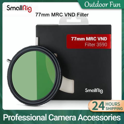 SmallRig 77mm VND Filter 9 Level Light Extinction Variable ND Filter 18 Layer Coating MRC Lens Fitter for DSLR Camera 3590