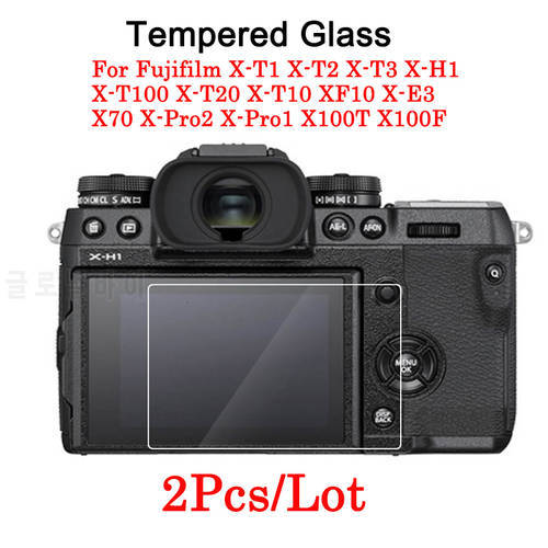 2Pcs Tempered Glass Screen Protector For Fujifilm X-T1 X-T2 X-T3 X-H1 X-T100 X-T20 X-T10 XF10 X-E3 X70 X-Pro2 X-Pro1 X100T X100F