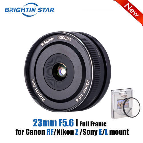 Brightin Star 23mm F5.6 Full Frame Lens Ultra wide Angle Large aperture for Canon RF Leica L Sigma Nikon Z Sony E Mount Cameras