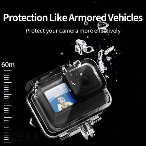 Upgrade 60M Waterproof Case For GoPro Hero 9 Black Protective Diving Underwater Housing Shell Cover For GoPro 9 Camera Accessory