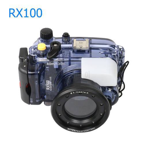 Waterproof Case for Sony RX100 Mark I Photography Underwater 40m Protective Housing Scuba Diving Equipment Camera Accessory