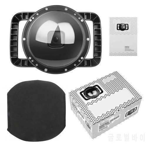 Underwater Diving Dome Port for GoPro Hero 9 Hero 10 Dual Handle Trigger Underwater Waterproof Case Lens Cover