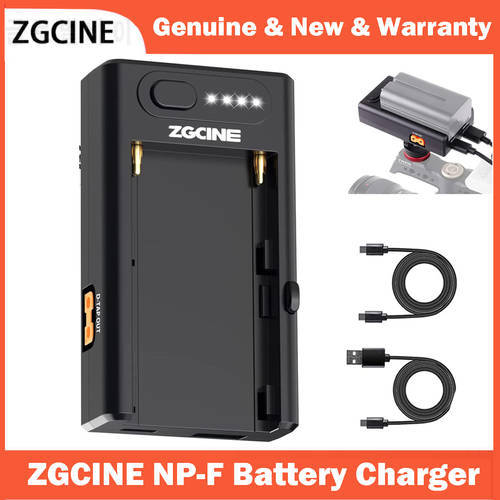 ZGCINE NP-F Battery Charger for Sony NP-F Battery with Type-C Input, D-tap Type-C USB-A Output Multifunctional Charger 1/4 Screw
