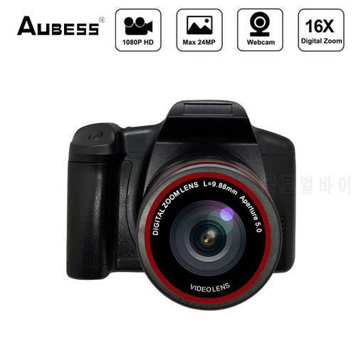 Aubess New 2HD 1080P Video Camcorder Professional Zoom Photo Camera Handheld Digital Camera 16X Digital Zoom De Video Camcorders