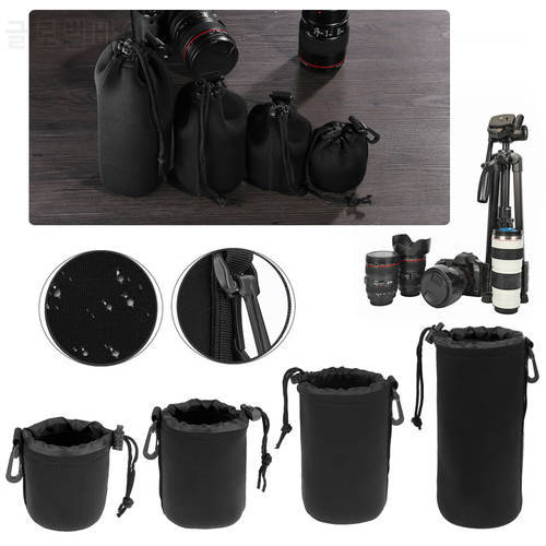 1Pcs Camera Lens Pouch Bag Waterproof Soft Video Camera Lens Pouch Bag Case For Canon Sony for Most Digital SLR Camera