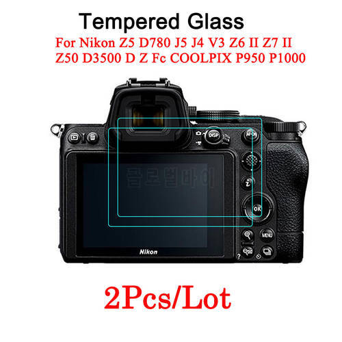 2pcs Tempered Glass Protestor For Nikon Z5 D780 J5 J4 V3 Z6 II Z7 II Z50 D3500 Digital Camera LCD Protective Film For Nikon Z Fc