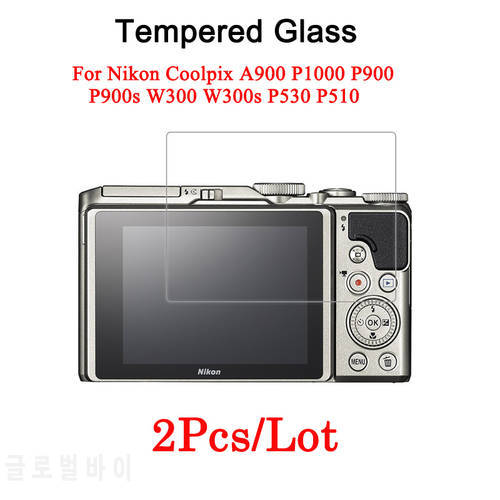 2pcs Tempered Glass Screen Protector For Nikon Coolpix A900 P1000 P900 P900s W300 W300s P530 P510 Digital Camera Protective Film