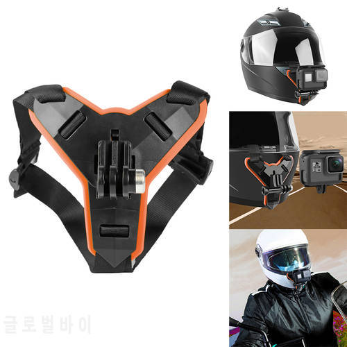 Motorcycle Helmet Chin Strap Mount for Hero Xiaomi Yi OSMO Action Camera Fixed Bracket Full Face Holder Accessories