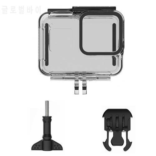 60m Underwater Waterproof Case Cover Lens Filters Screen Protector Silicone Body Case for Gopro Hero 8 Black Sport Action Camera