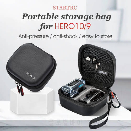Carrying Bag for GoPro HERO 10 PU Tote Storage Bag Resistant Integrated Storage Box for Gopro 10 Protable Case