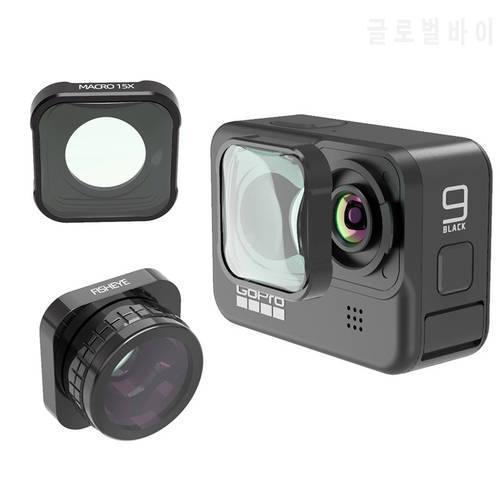 For Gopro 10 9 15X Macro Camera Lens/Fisheye Lens 4K High Defination Optical Glass Lens Vlog Shooting Accessories for Gopro 10 9
