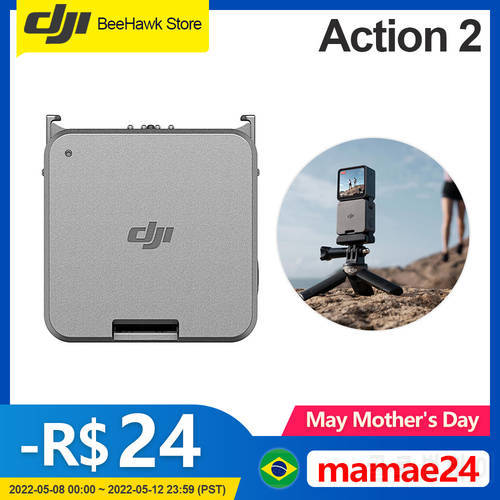 DJI Action 2 Power Module Action Camera Accessories Max 180 mins Work Time with a MicroSD Card Slot and External Microphone