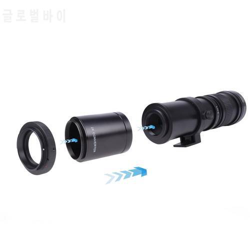 420-800mm F/8.3 - F/16 Telephoto Lens +2x Telephoto Converter Magnification Lens for Canon Camera