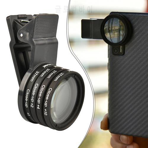 37mm Close up Filter Kit Professional Results Shooting Universal Clip On Cell Phone Lens Kit Lens Filter Accessory Kit